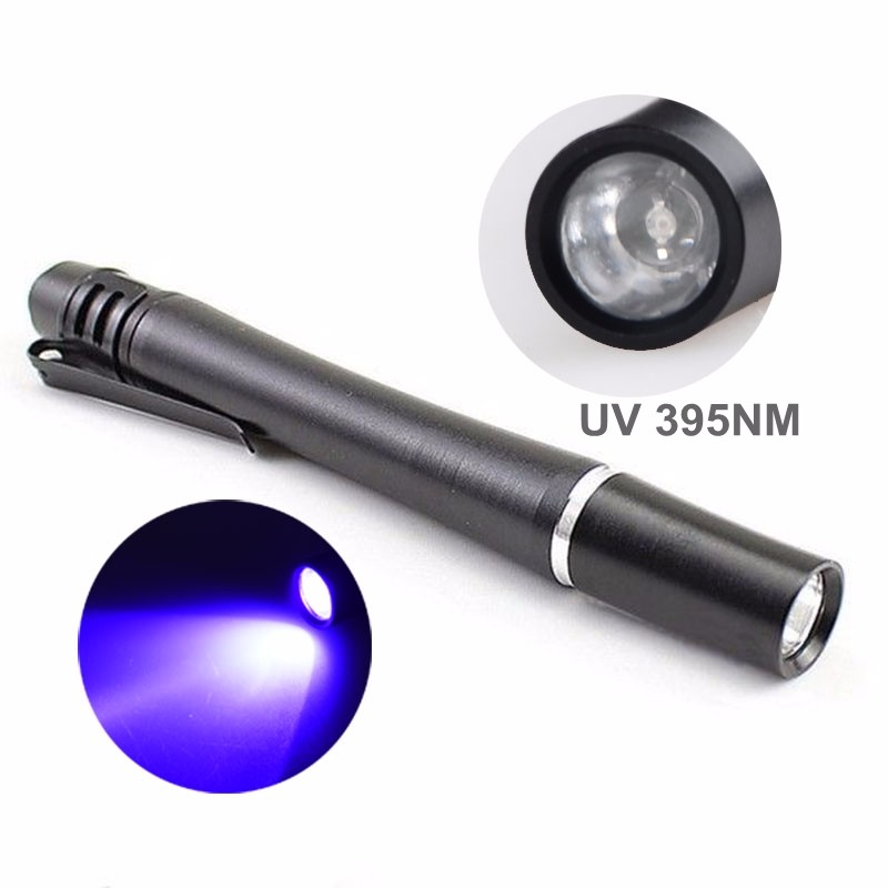 395nm ultra violet pen light mini pocket led uv curing torch for uv glue