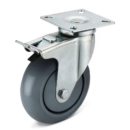 Rotation pivotant PU Caster Wheel avec freinage