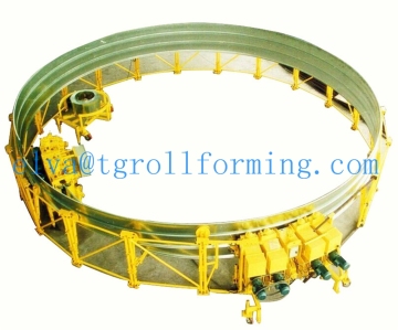 Spiral steel silo forming machine