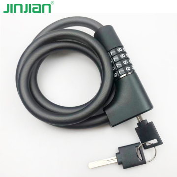 Combination with keys bicycle lock cable lock