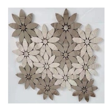 Thassos Daisy Flower Marble Mosaic Processing Procedure