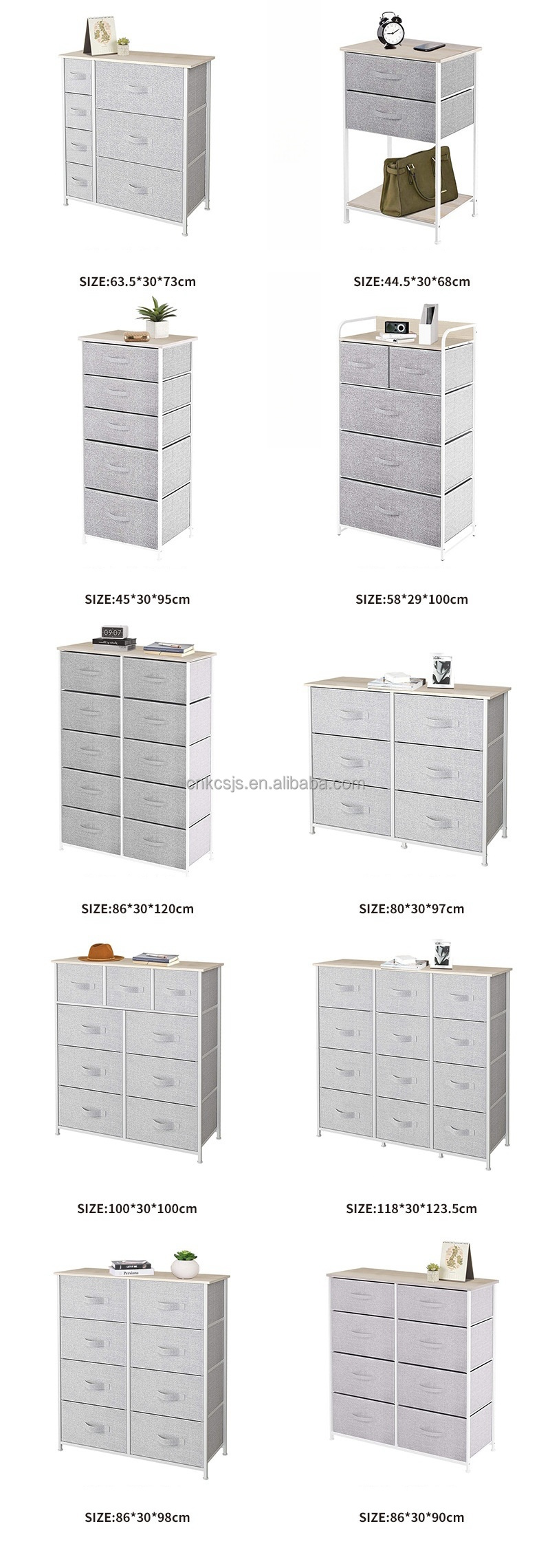 کمد پارچه ای محکم Sturdy Fabric Storage Dresser