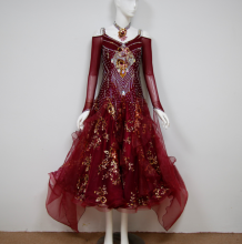 Red dance competition costumes
