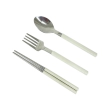 Southeast Asian Style Stainless Steel Dinnerware Set: Fork, Spoon, Chopsticks