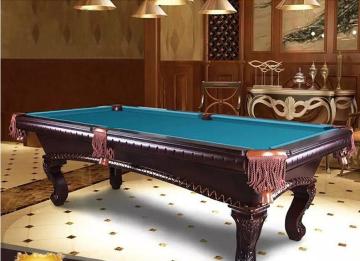 Brand new 9ft vintage solid wood high quality American snooker pool table board carving pool table