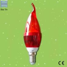 3W E14 Tailed LED Flameless Candle Bulb Light Red