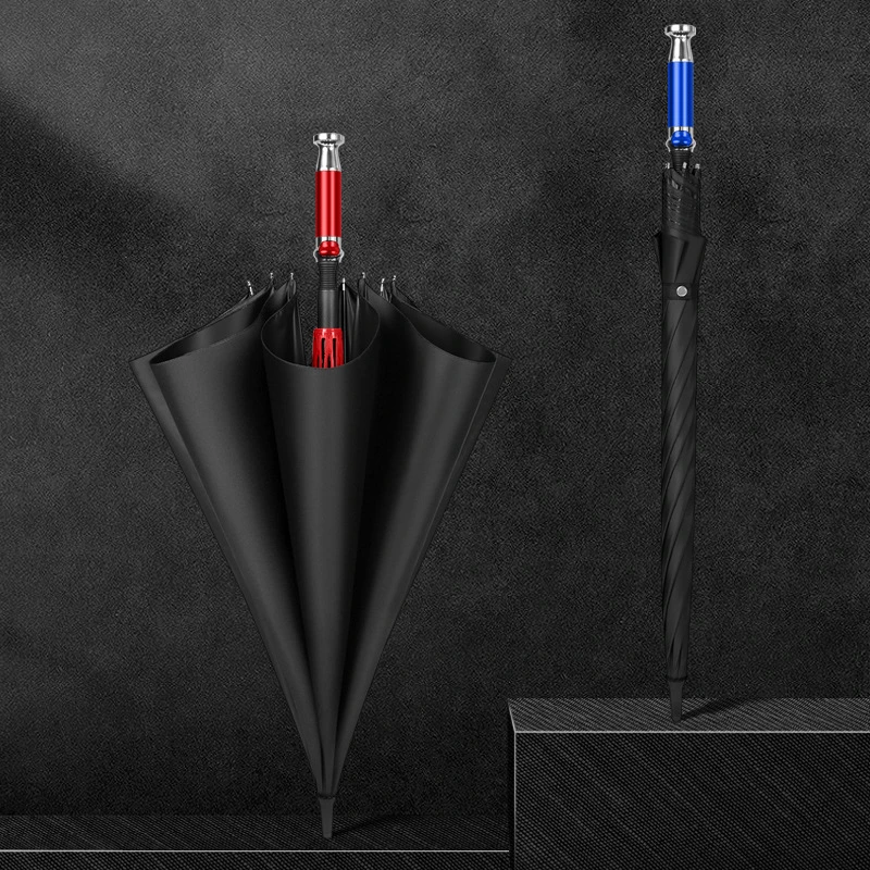 Promotional Windproof Color Fiberglass Ribs Straight Rolls Royce Golf Umbrella