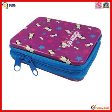 zipper custom wallet tin box