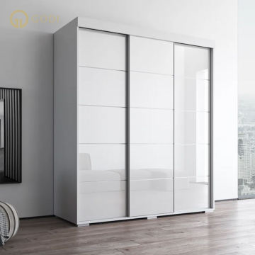 Modern Wooden Three Sliding Door Wardrobe Closet for Bedroom