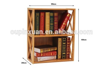 Hot-sale china manufacture 2 tier fashion book organizer,antique style corner bookcase