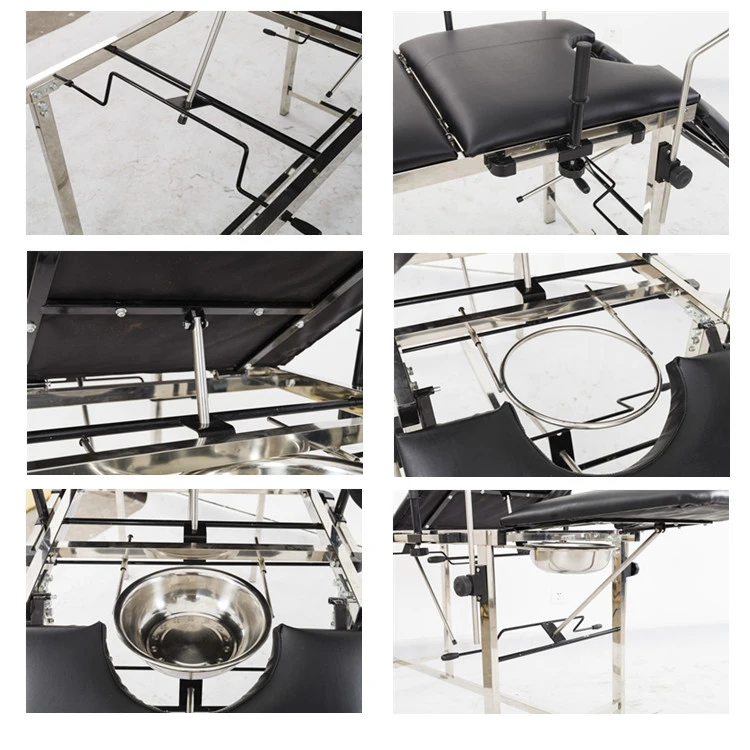 Hot Sale Black Easy Clean Stainless Steel Obstetric Bed