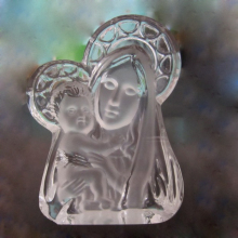 Christian Souvenirs Religious Crystal Virgin Mary Sculpture Keepsake