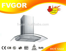 copper island range hood