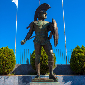 Custom life size metal leonidas sculpture bronze warriors statue