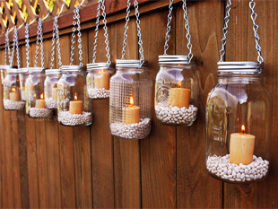 customized glass hanging jar /decorative jar