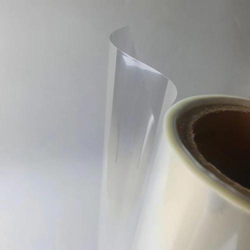 Transparent antistatic thermoforming hard PET film