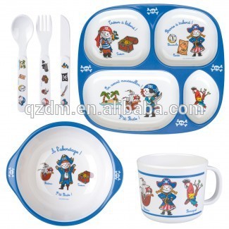 Food Grade Melamine Kids Dinnerware Sets