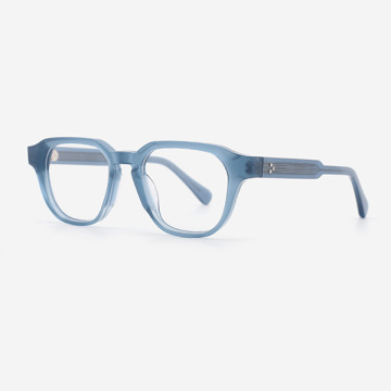 Polygon thick and powerful Acetate Unisex Optical Frames 23A3097