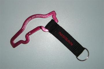 Silk Screen Short Lanyard Key Chain Carabiner