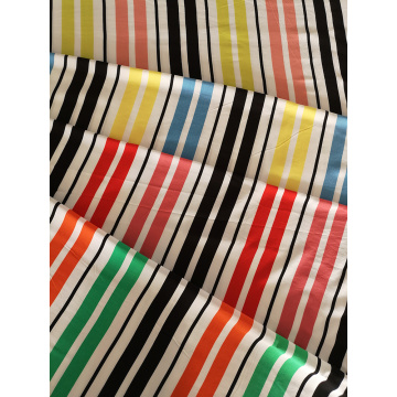 Stripe Design Rayon Challis 30S Light Printing Fabric