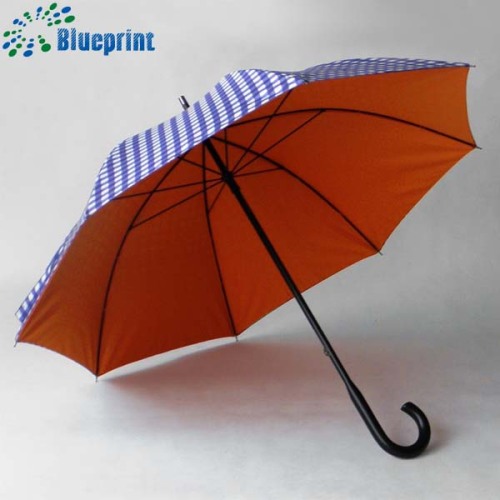 Professional waterproof double fabric windproof wood straight umbrella