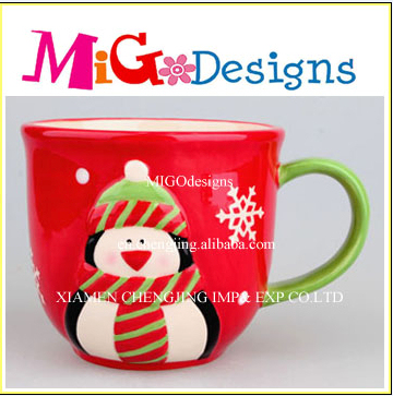 Manufacture Direct Ceramic Adorable Penguin Mug Naughty Christmas Gifts