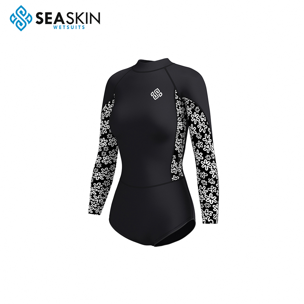 Seackin 2mm Γυναίκες μακρύ μανίκι Super Stretch Bikini Wetsuit