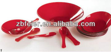 Colored Glass Bowl, Glass Bowl, Glass Dinnerware,red bowl set