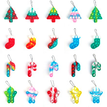 Christmas Tree Fidget Popper Keychain
