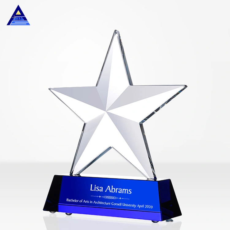 Metal Stress Ball Shaped Crystal Star Trophy Award