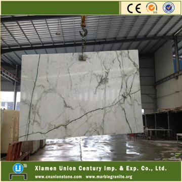 Elegant white marble with green veins