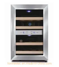 Thermoelectric Red Wine Fridge Countertop Vino Cooler Dual Zone 33L 12 Bottles Wine Cooler
