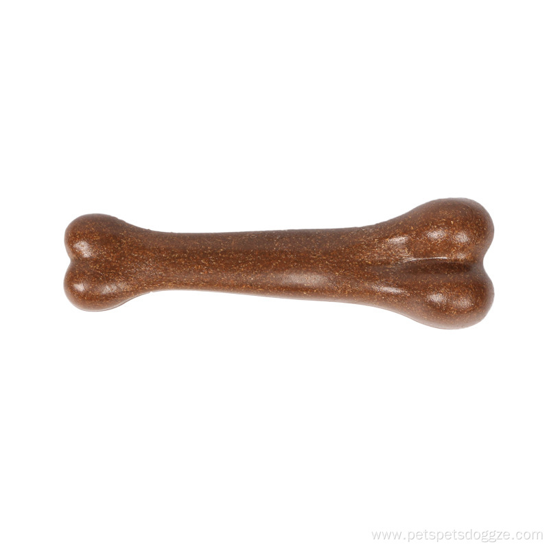 Bone Shape Pet Toys Beef Molar Training Wood