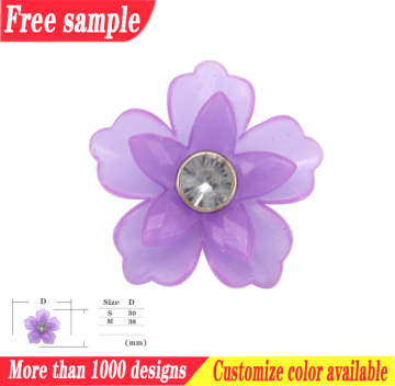 Wholesale decorative shoe flower accessories transparent flower accessories