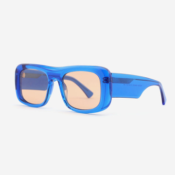 Square Bevel Full rim Acetate Unisex Sunglasses
