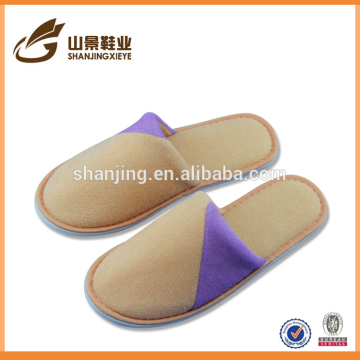 soft and beautiful closed toe slipper with terry cheap unisex slipper