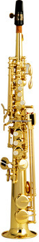 China beijing saxophone musical straight gold lacquer soprano saxophone at affordable price