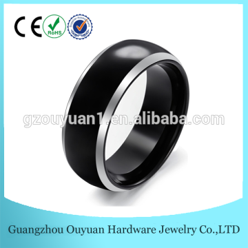 IP black plated tungsten carbide ring