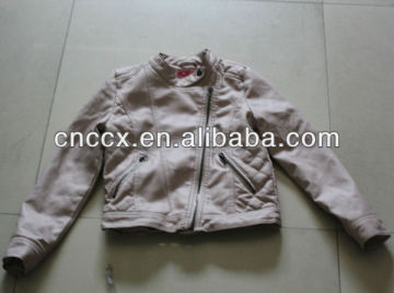 14PJ1134 high quality lady pu leather jacket