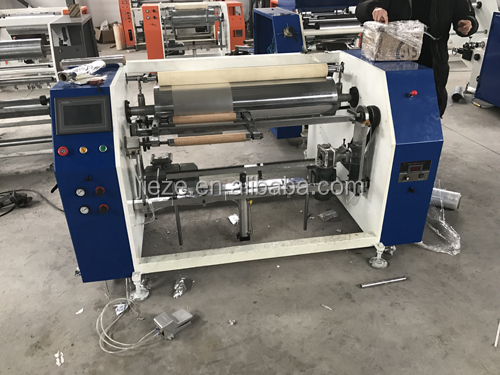 Two Station Rewinding Shaft Aluminium Foil Roll Machine