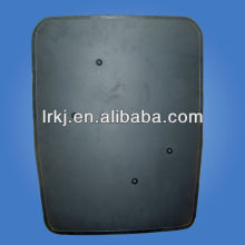 Small handheld bullet resistant shield