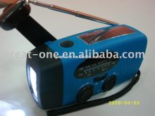 Outdoor Solar crank Radio with Flashlight & charger