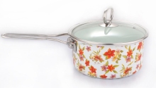 18cm Single Handle Enamel Milk Pot