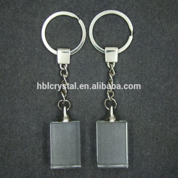 3d laser engrave blank crystal keychain