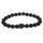 Matte Agate Black CZ Crown King pulsera para hombre moda