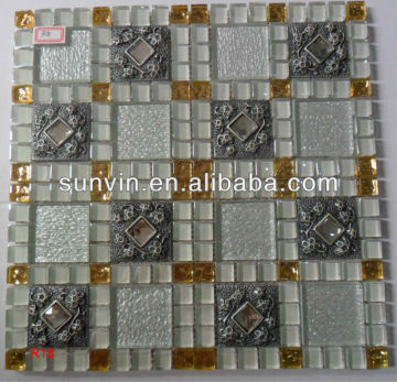 Simple crystal glass mosaic tile new designs