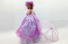 Victorian Porcelain Doll Lamp For Lady / 18" Interior Decoration