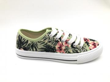 ladies fashion canvas injection sneaker