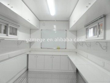 Modular container office with furniture