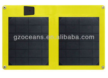 OS-OP102A best outdoor solar charger light weight waterproof and high efficient solar panel with USB output